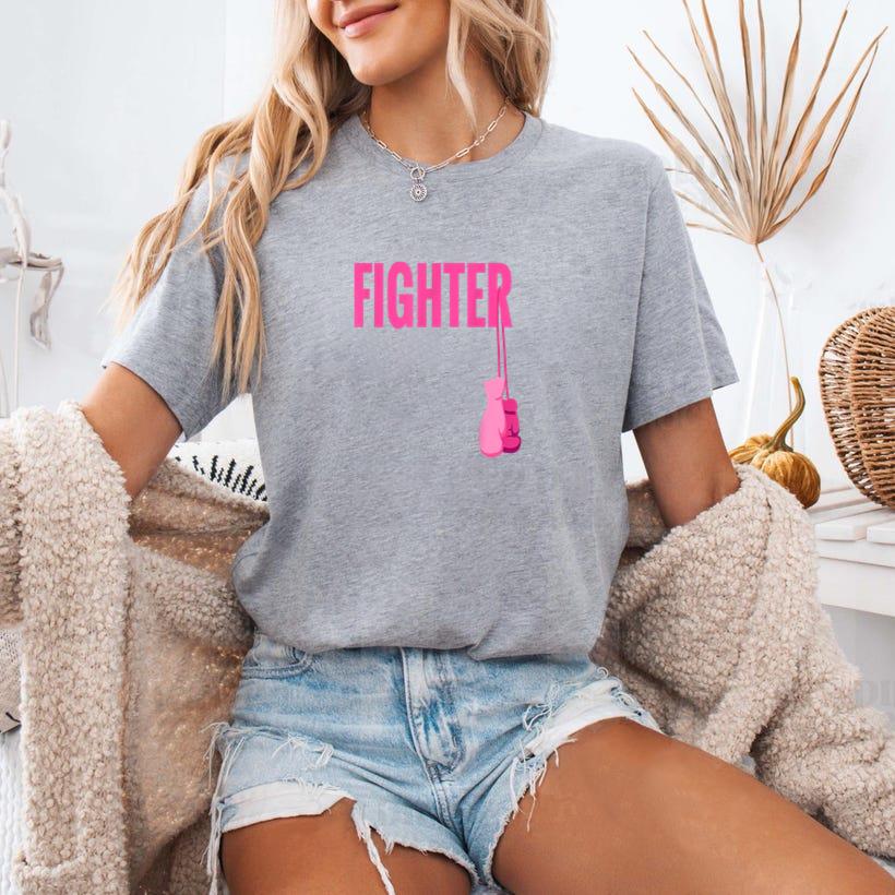 Boxing Gloves Breast Cancer Awareness T-Shirt