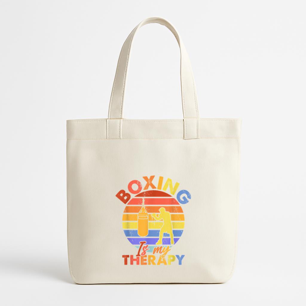 Boxing Is My Therapy Canvas Tote Bag