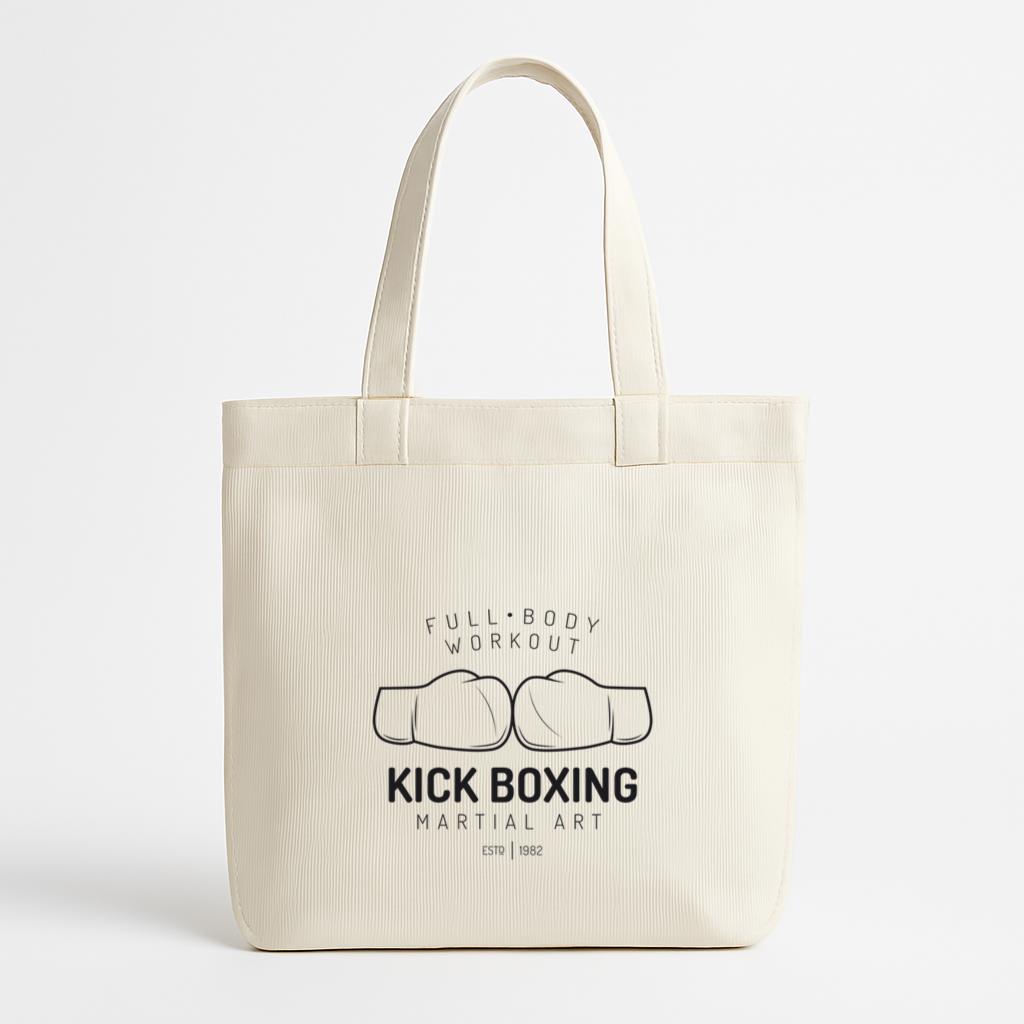 Boxing Kickboxing Fight Label Canvas Tote Bag