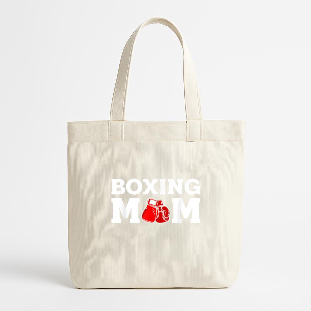 Boxing Mom Proud Support Mother Lover Canvas Tote Bag