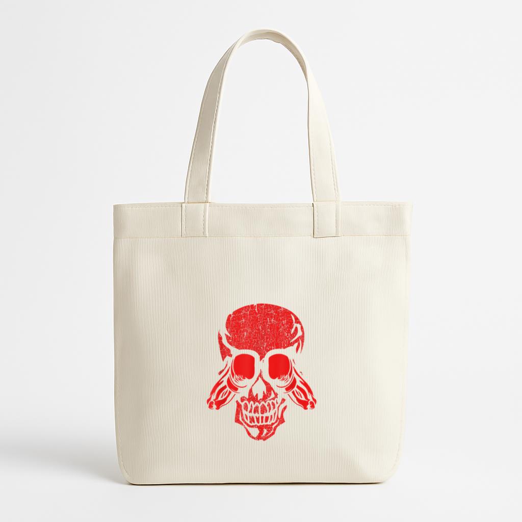 Boxing Skull Skeleton Halloween Canvas Tote Bag