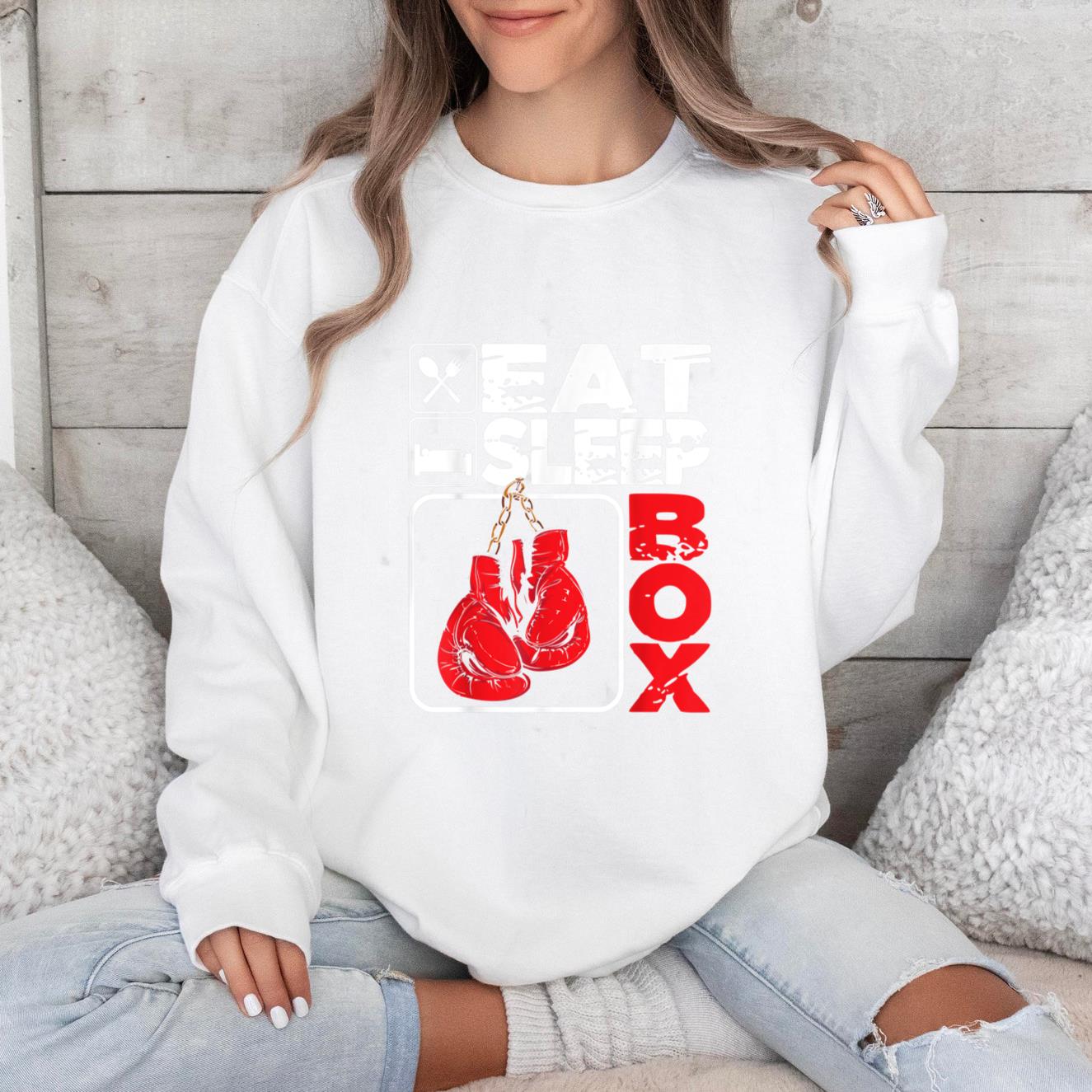 Eat Sleep Box Boxing Sweatshirt