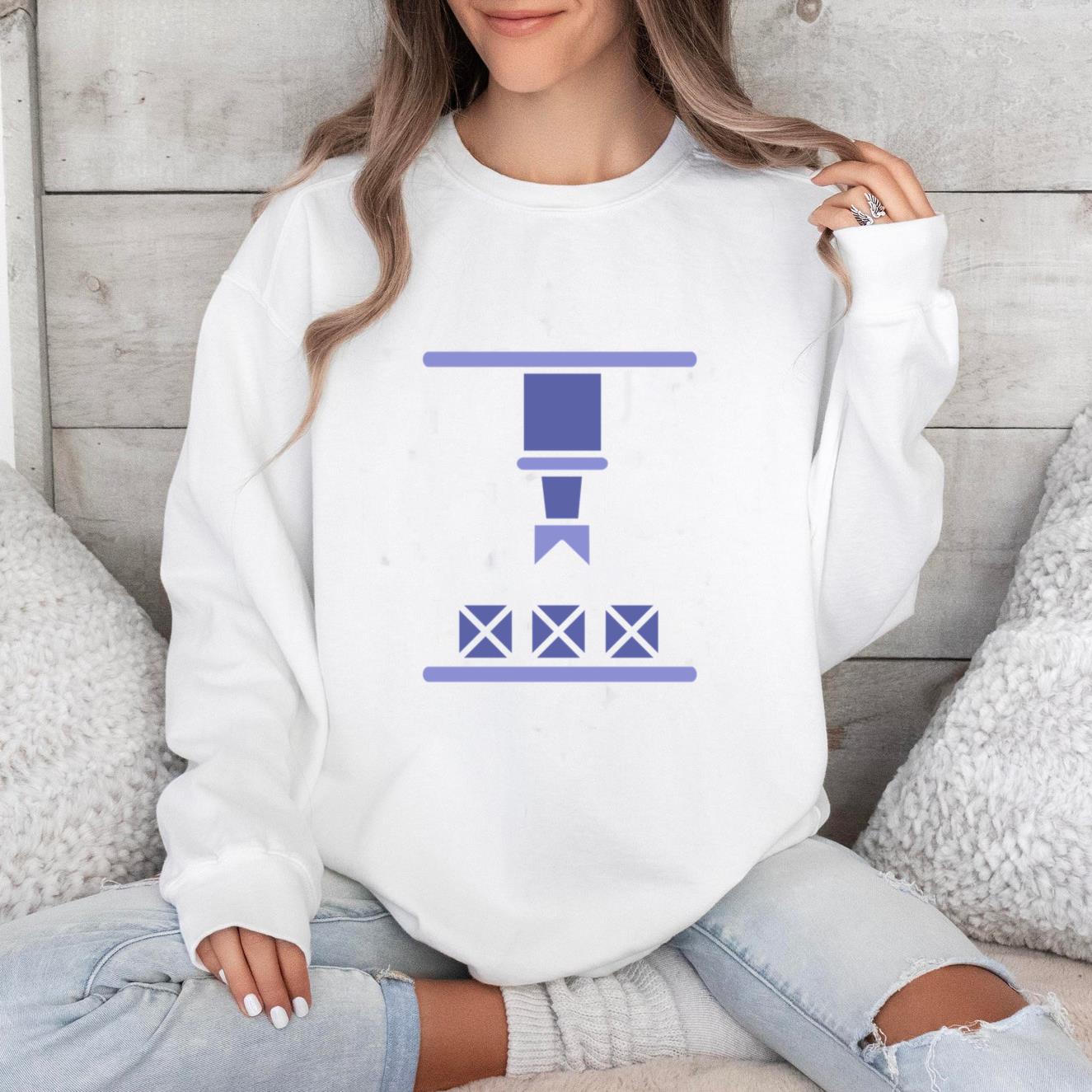 Factory Machine Boxing Silhouette Sweatshirt