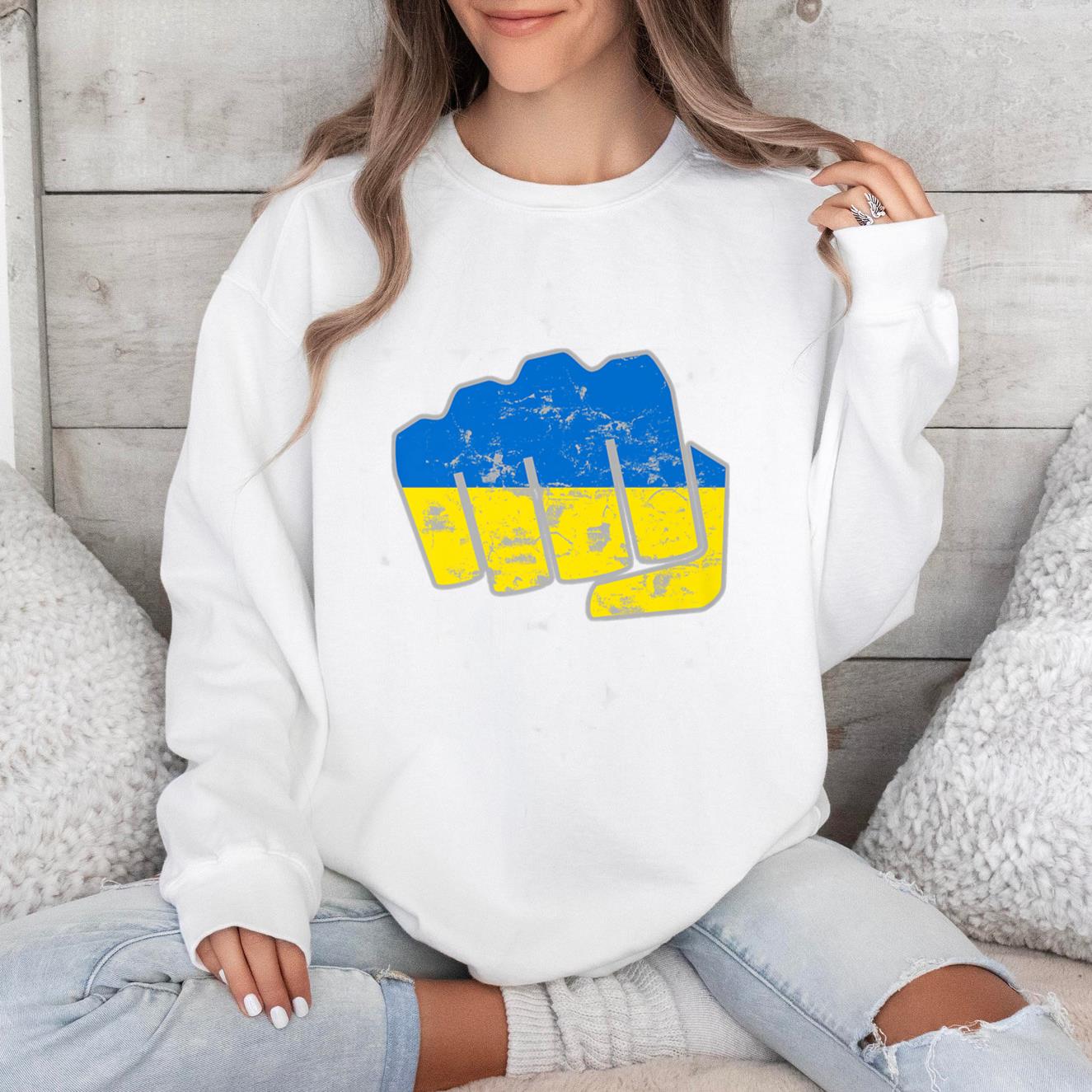 Fist of Ukraine Flag Boxing Sweatshirt