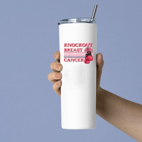 Knockout Breast Cancer Boxing Tumbler