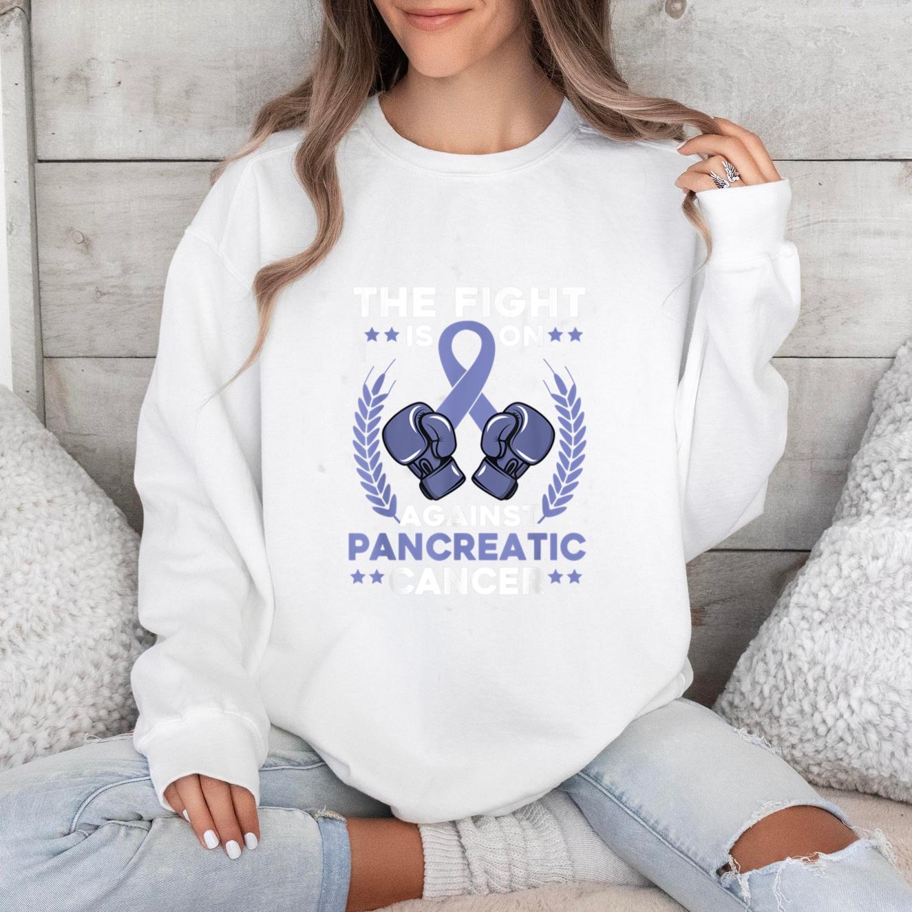 Pancreatic Cancer Boxing Sweatshirt