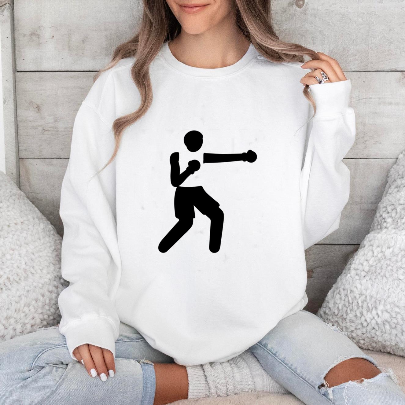 Person Boxing Cut Out Sweatshirt