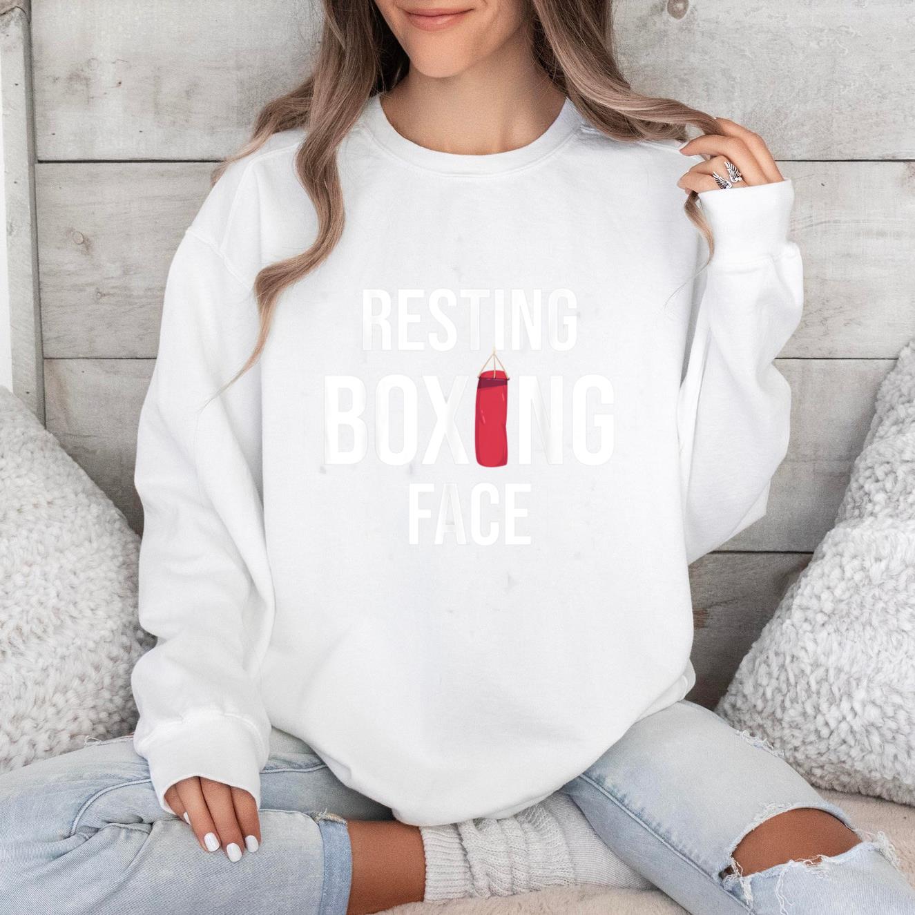 Resting Boxing Face Gym Coach Sweatshirt