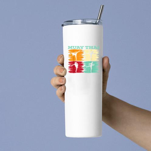 Retro Muay Thai Boxing Tumbler