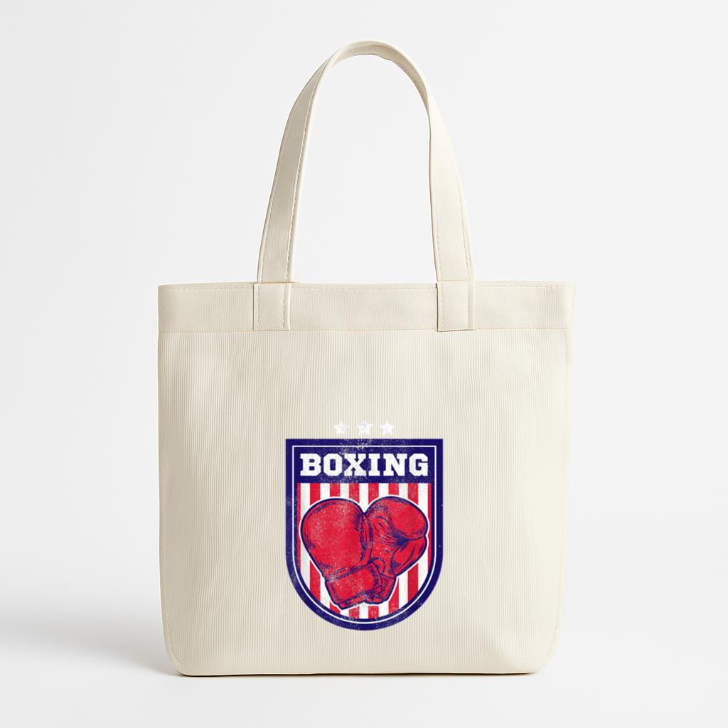 Vintage Martial Art Boxing Canvas Tote Bag