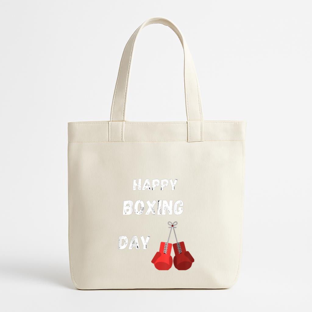 Vintage Style Happy Boxing Day Canvas Tote Bag