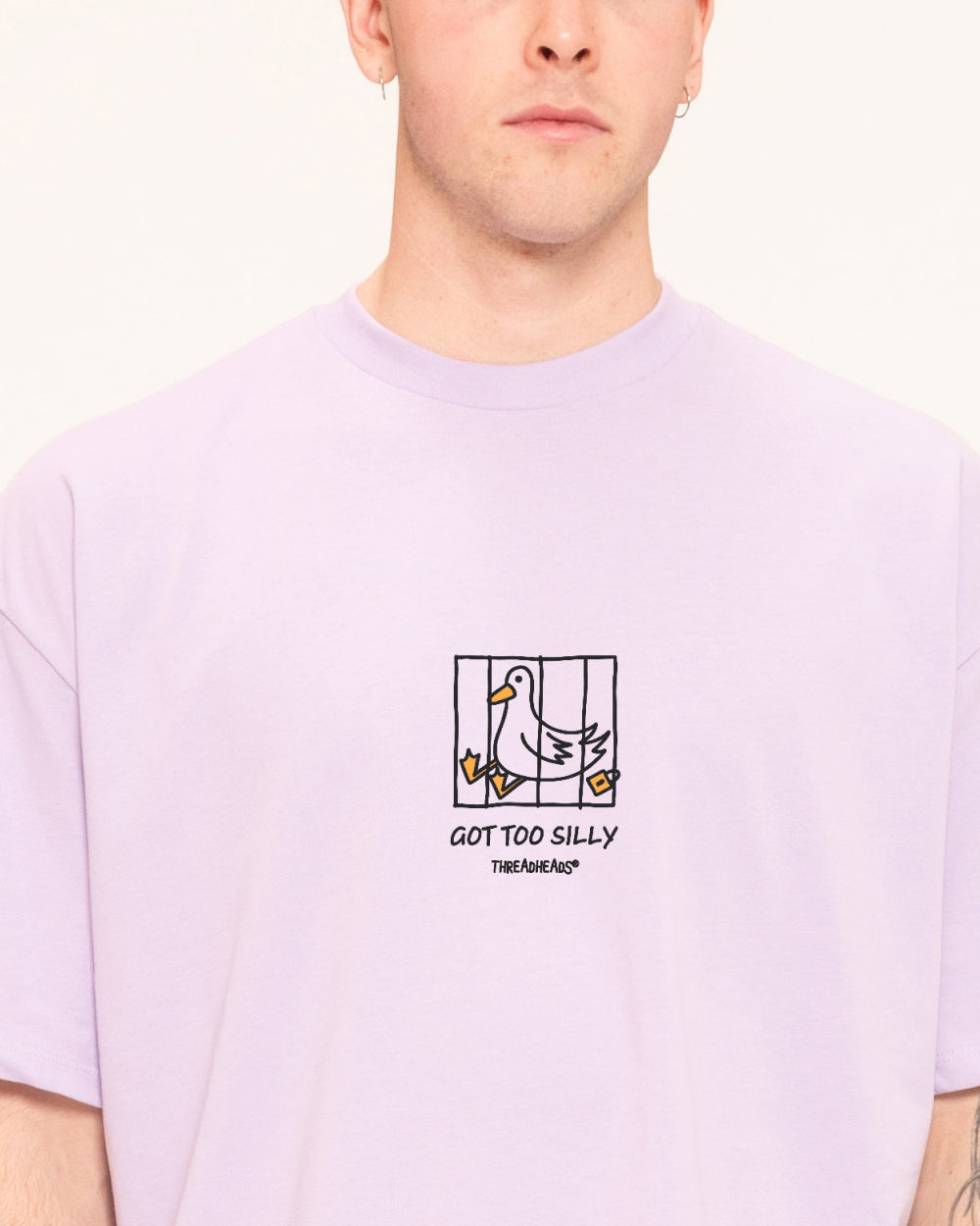Got Too Silly Oversized Graphic Tee Unisex 90s Boxy Fit 100% Combed Cotton