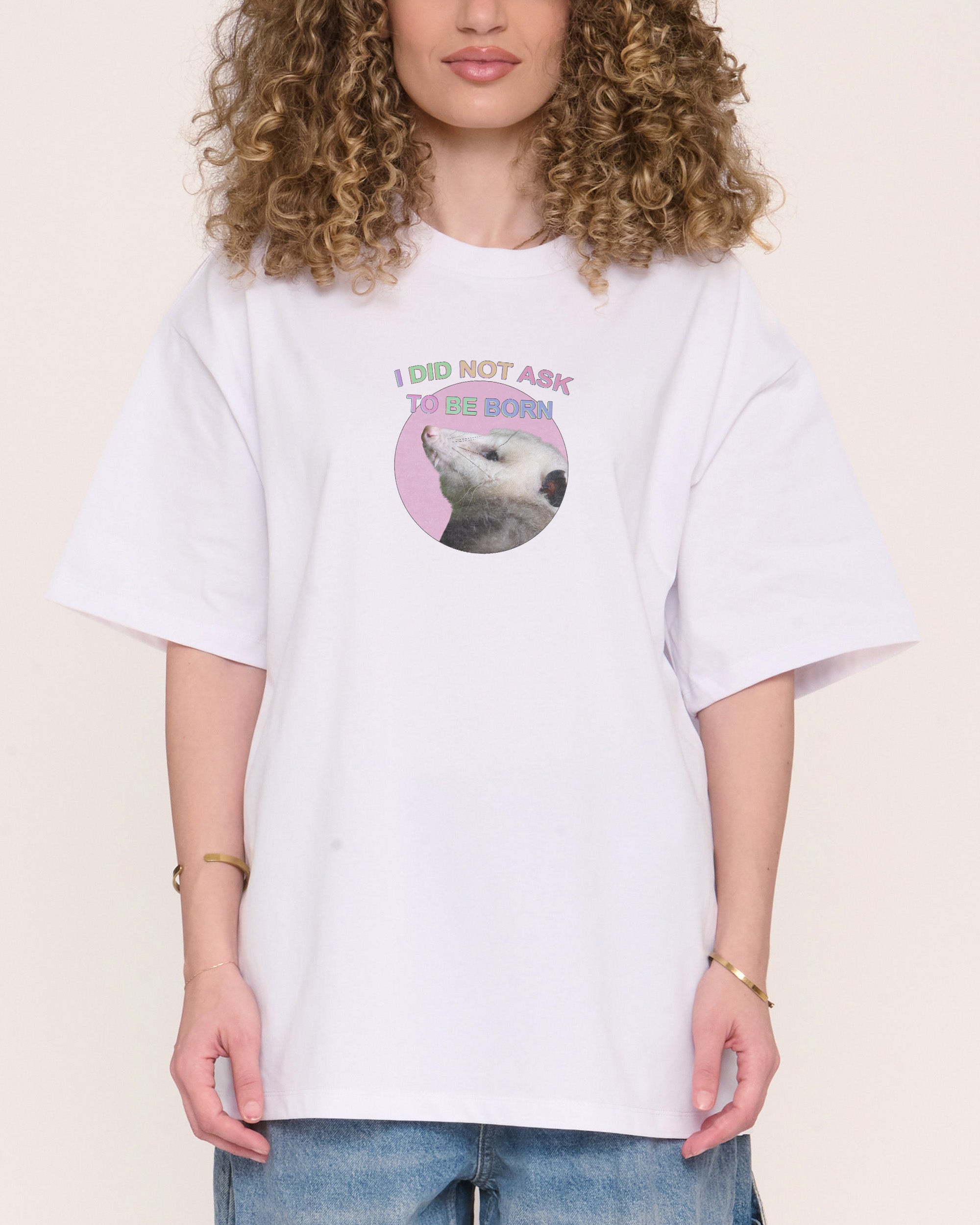I Did Not Ask Oversized Graphic Tee Unisex 90s Boxy Fit 100% Combed Cotton